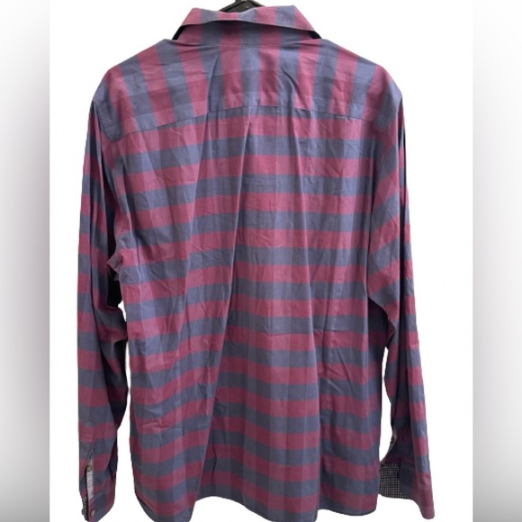 Men’s Ted Baker London Purple Plaid Size 7 Button Down 17.5 Collar - Picture 2 of 3